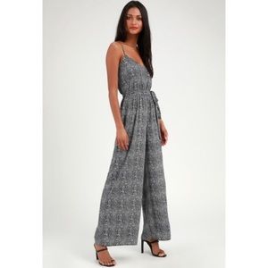 Lulu’s Wide Leg, Snakeskin Jumpsuit
